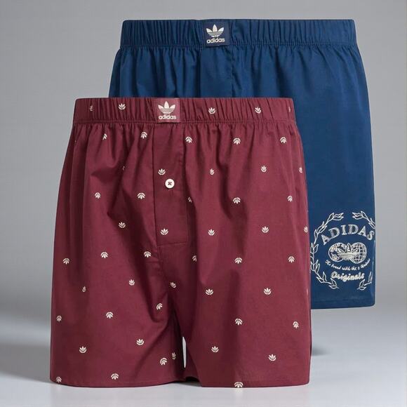 Adidas Originals Comfort Core Cotton Icon Boxer Shorts 2-Pack Size M 32-34 NWT - Picture 1 of 1